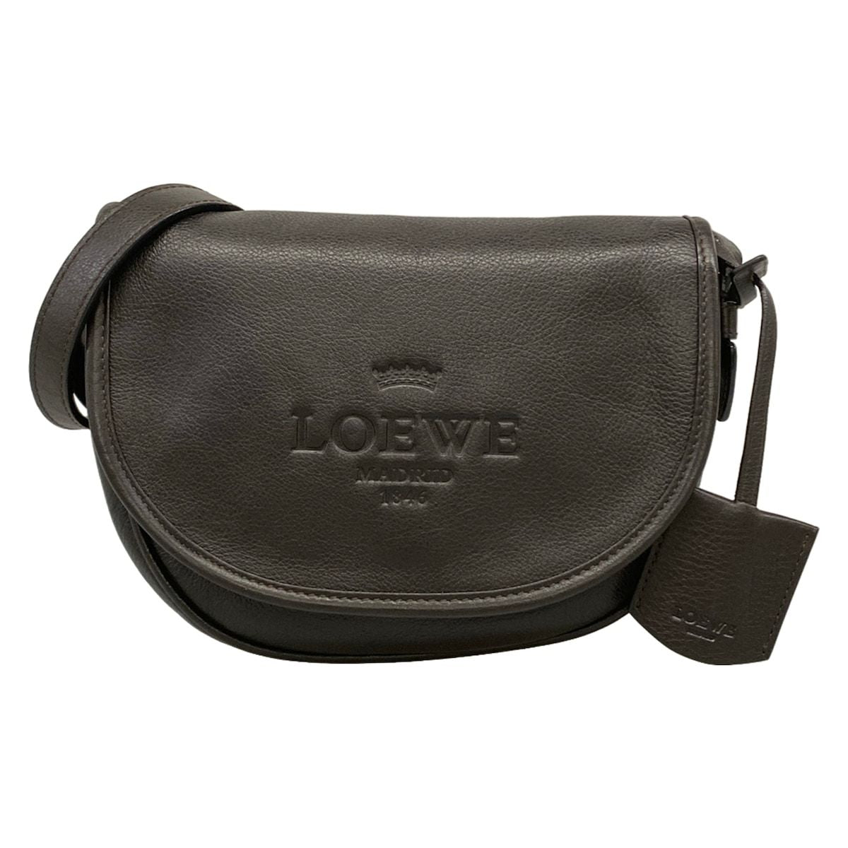Loewe Shoulder Bag Heritage Dark Brown Leather