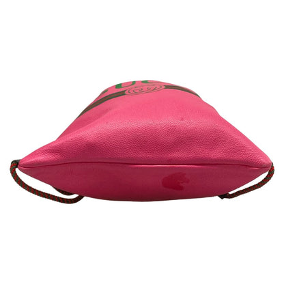 Gucci Backpack Small Drawstring Pink Green Multi 2-Way Leather — view 5
