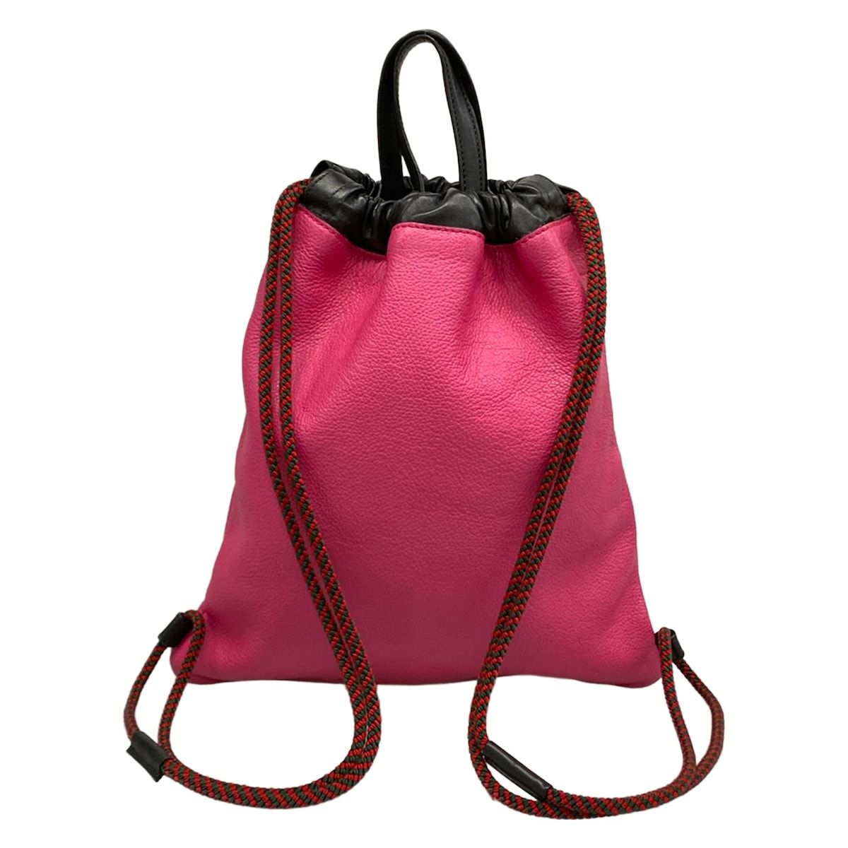 Gucci Backpack Small Drawstring Pink Green Multi 2-Way Leather — view 3