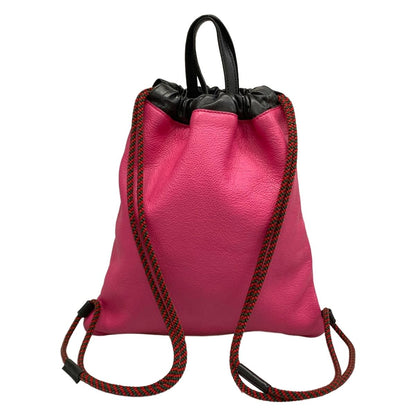 Gucci Backpack Small Drawstring Pink Green Multi 2-Way Leather — view 3