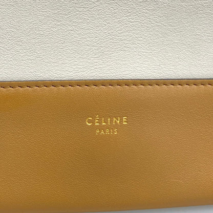 Celine Shoulder Bag Frame White Light Brown Leather — view 8