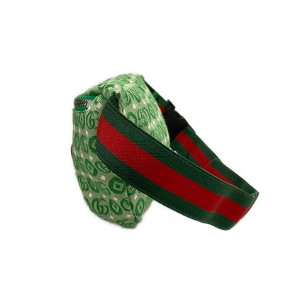 Gucci Waist Pouch Interlocking Children's Green White Leather — view 4