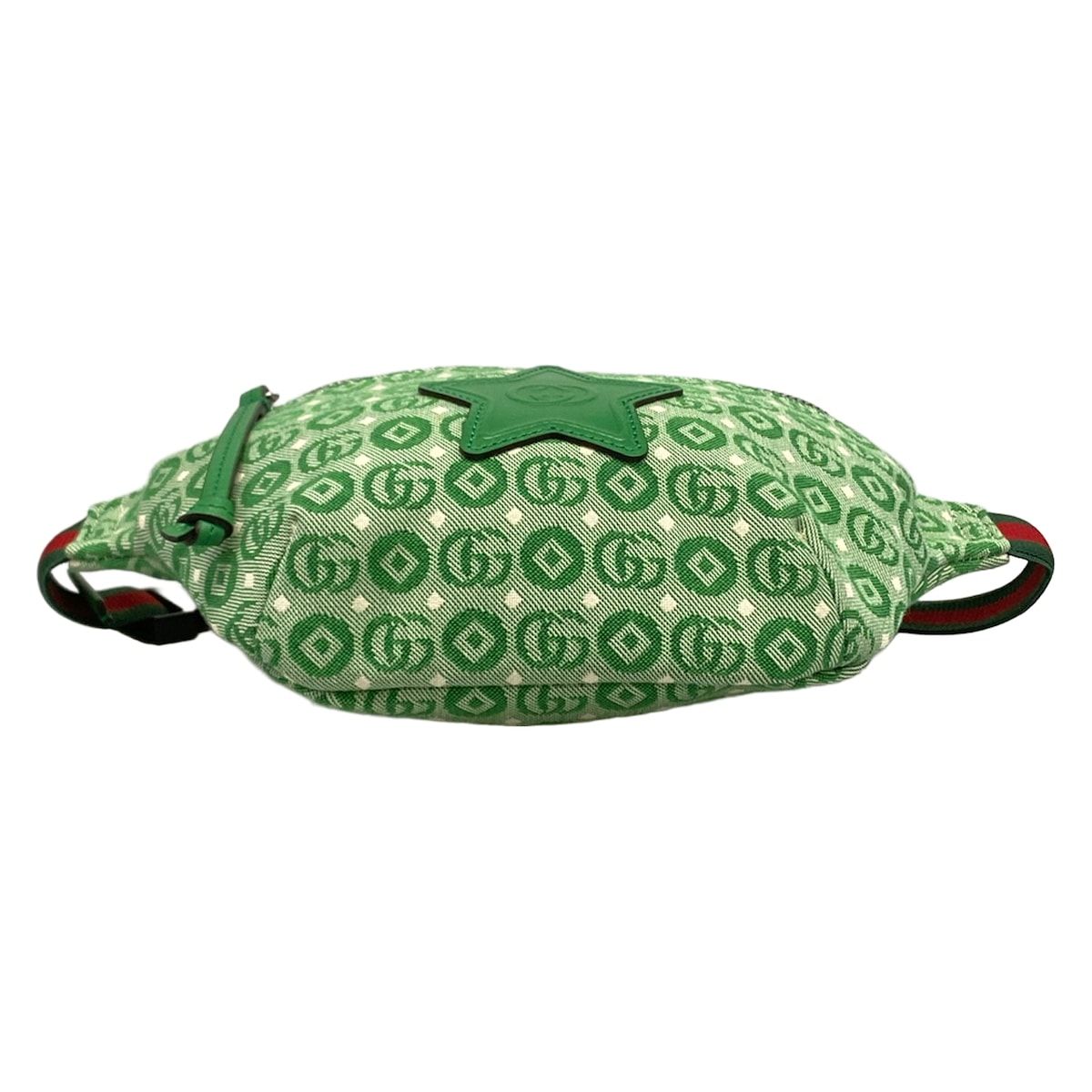 Gucci Waist Pouch Interlocking Children's Green White Leather — view 5