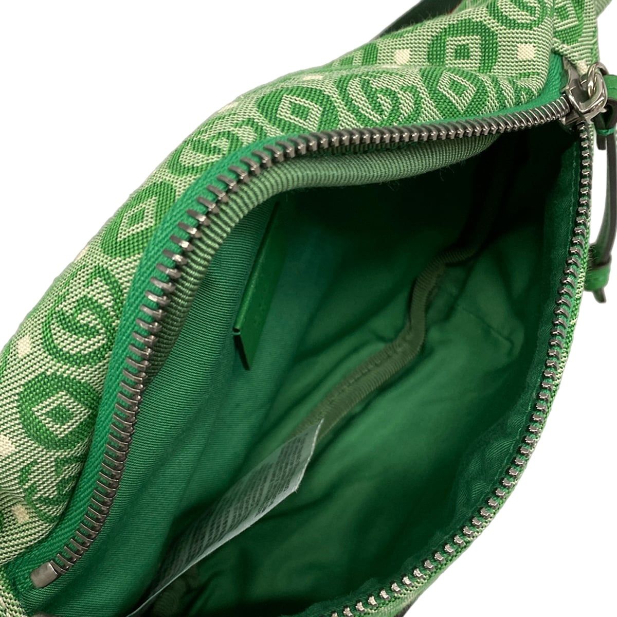 Gucci Waist Pouch Interlocking Children's Green White Leather — view 7