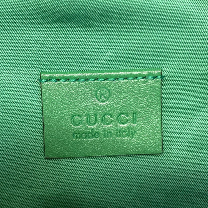 Gucci Waist Pouch Interlocking Children's Green White Leather — view 9