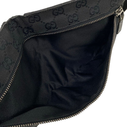 Gucci Waist Pouch GG Pattern Black Leather — view 7