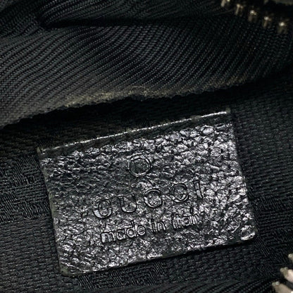 Gucci Waist Pouch GG Pattern Black Leather — view 8