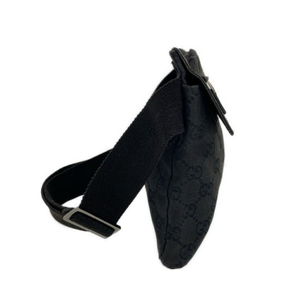 Gucci Waist Pouch GG Pattern Black Leather — view 2