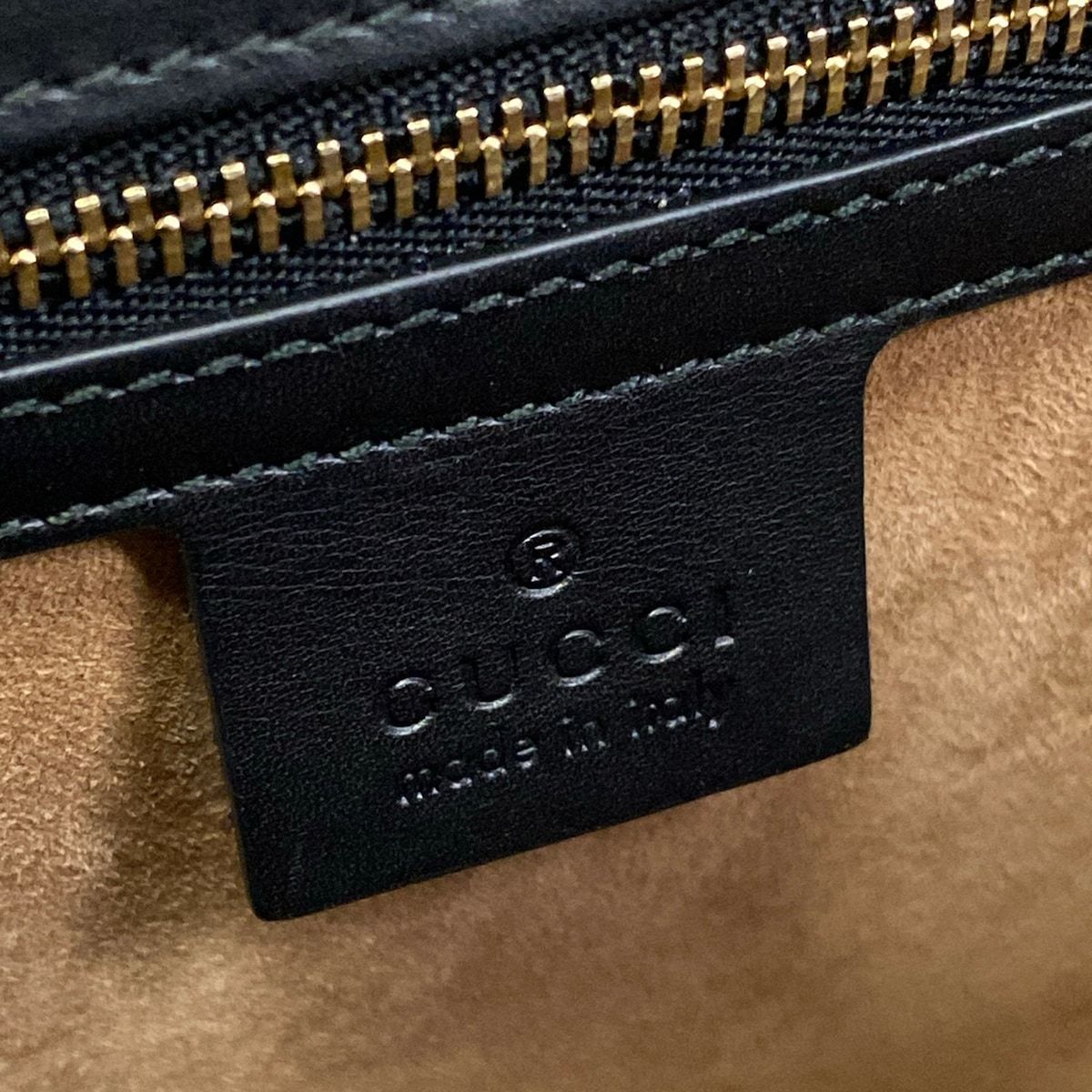 Gucci Shoulder Bag Sylvie Black Green Red Leather — view 9