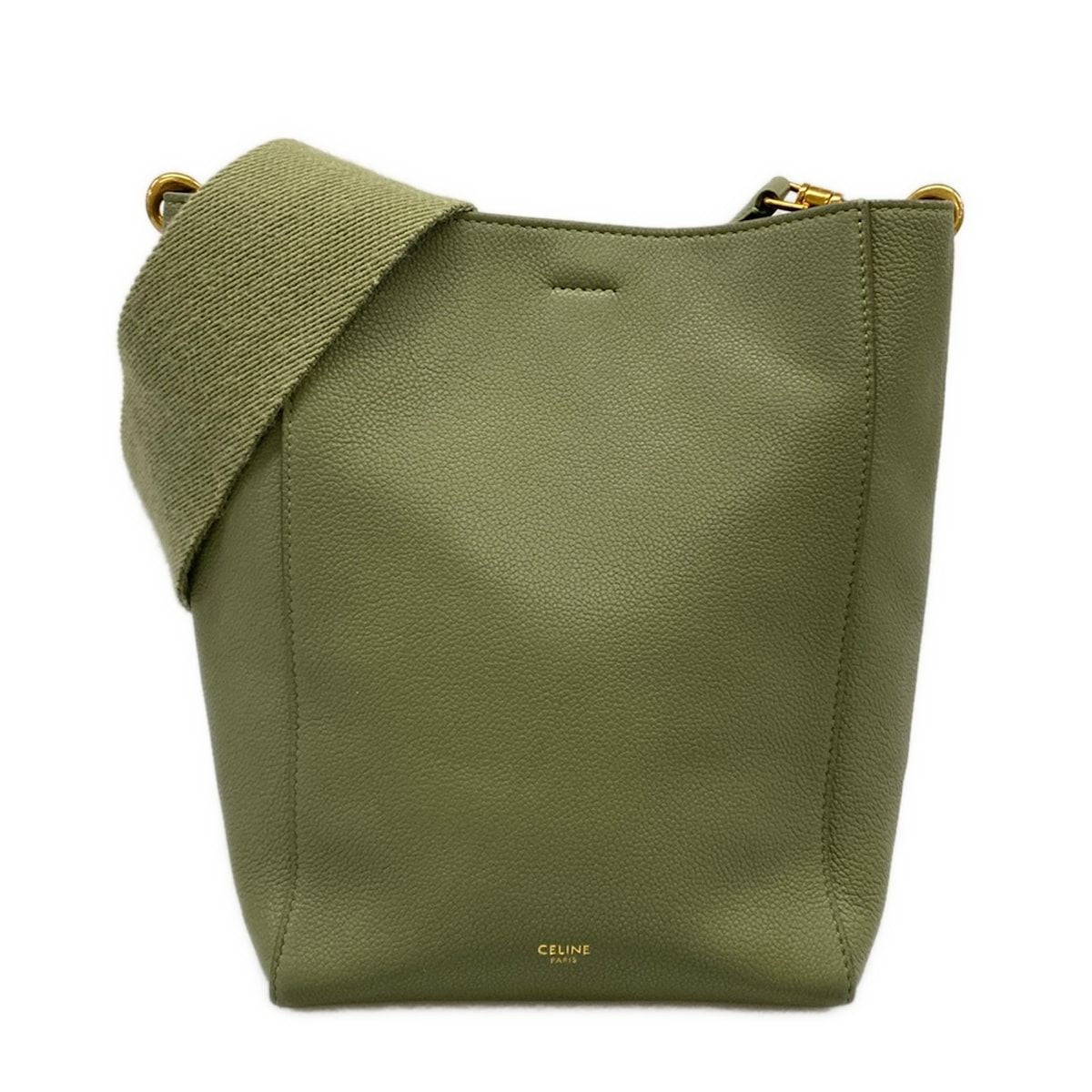 Celine Shoulder Bag Sangles Small Khaki Strap Removable