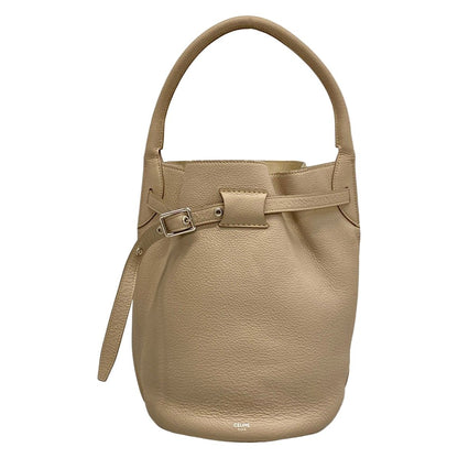 Celine Handbag Big Bag Bucket Gray Beige Leather