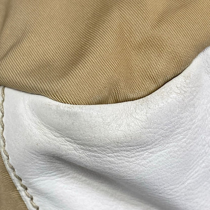 Prada Shoulder Bag Beige White Leather — view 6