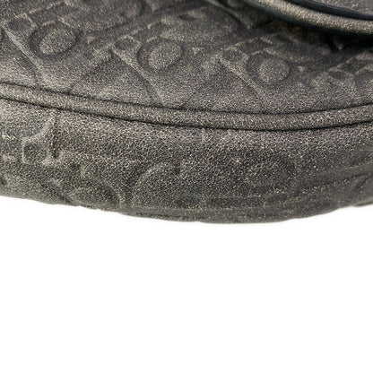Dior Shoulder Bag Dark Gray Embossed Tears Leather Shearling — view 7
