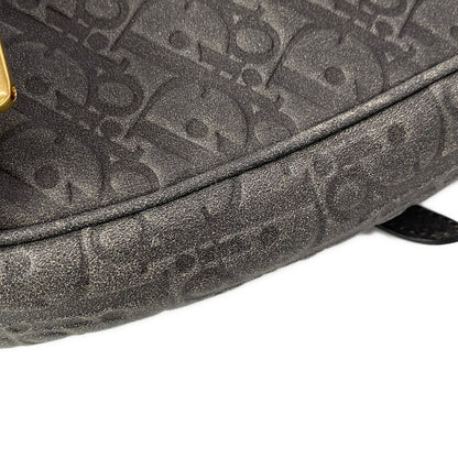 Dior Shoulder Bag Dark Gray Embossed Tears Leather Shearling — view 8