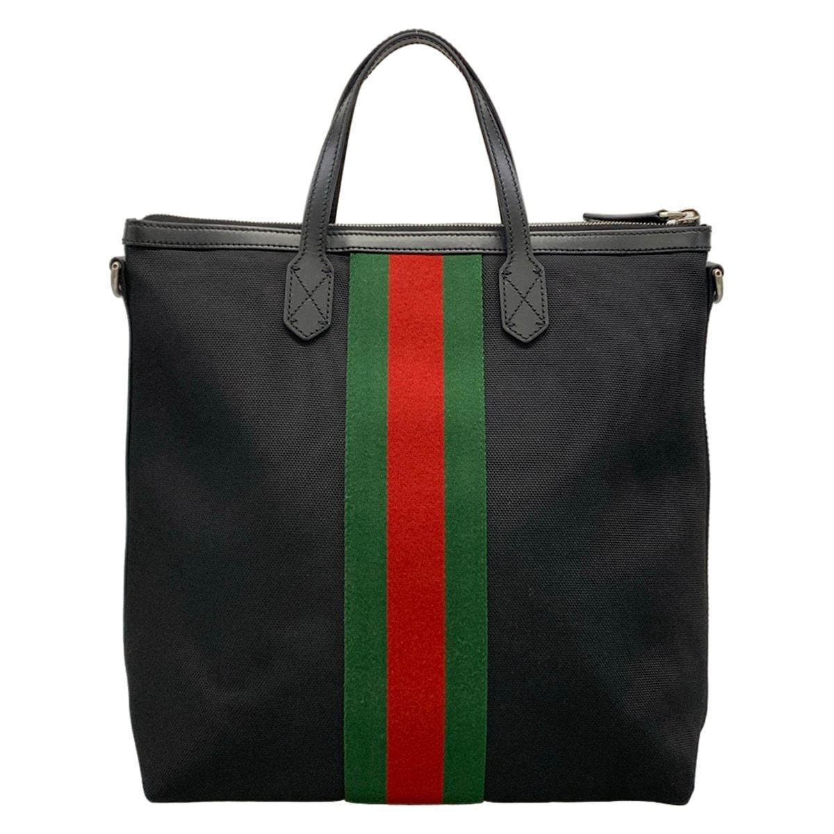 Gucci Handbag Sherry Black Red Green — view 3