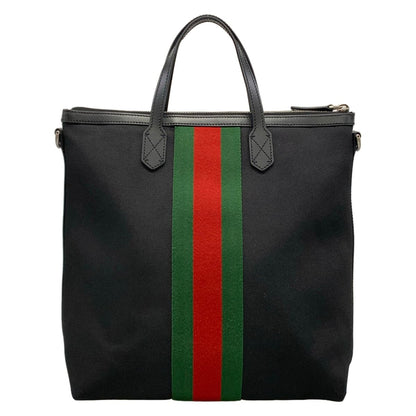 Gucci Handbag Sherry Black Red Green — view 3