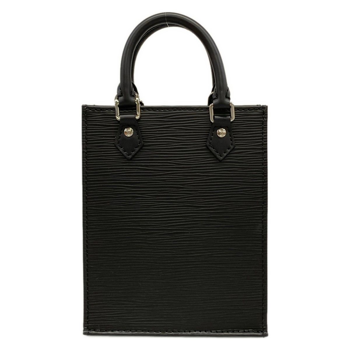 Louis Vuitton Tote Epi Petite Sac Plat Noir Leather Cowhide — view 3