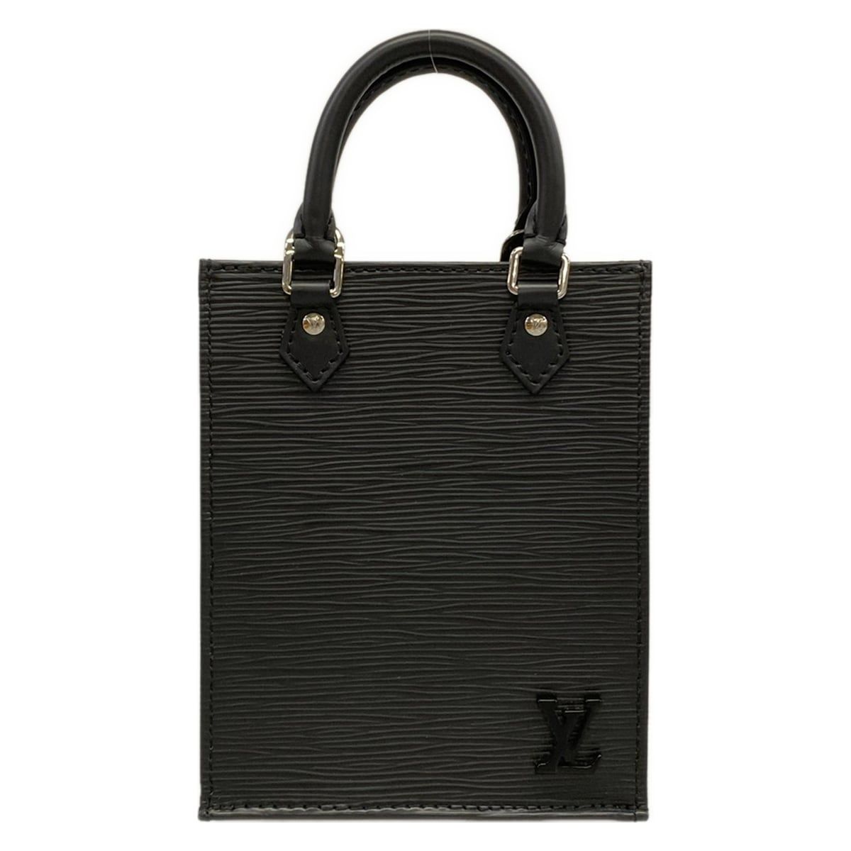 Louis Vuitton Tote Epi Petite Sac Plat Noir Leather Cowhide