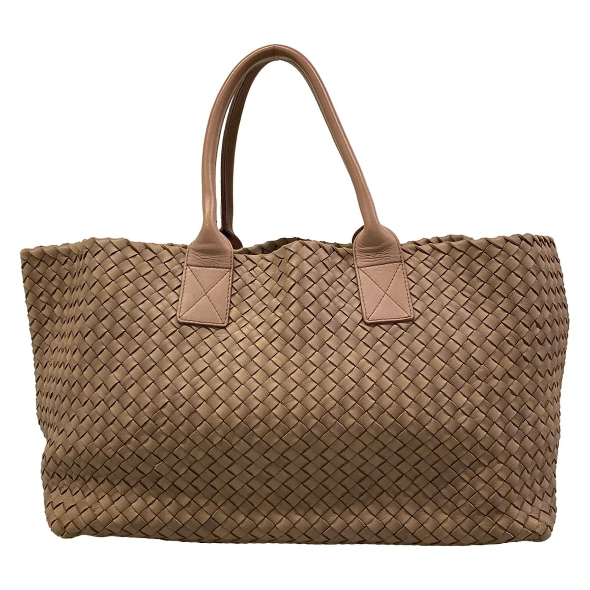 Bottega Veneta Tote Cabas MM Pink Beige Limited Edition 500 Pieces Leather — view 3