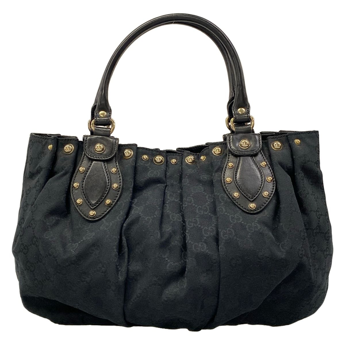 Gucci Tote Pelham GG Pattern Black Studs Leather
