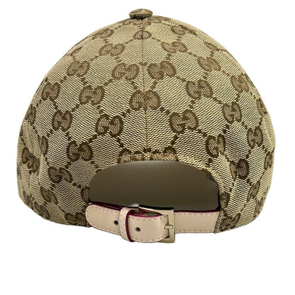 Gucci Cap M GG Canvas Baseball Cap Light Brown Beige Multi Yuko Higuchi Hat — view 3
