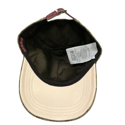 Gucci Cap M GG Canvas Baseball Cap Light Brown Beige Multi Yuko Higuchi Hat — view 4