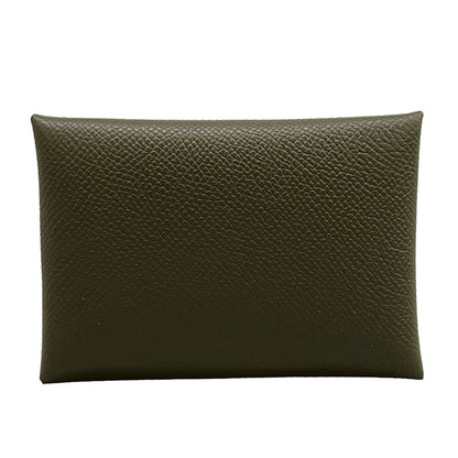 Hermes Card Case Calvi Duo Ecorse Silver