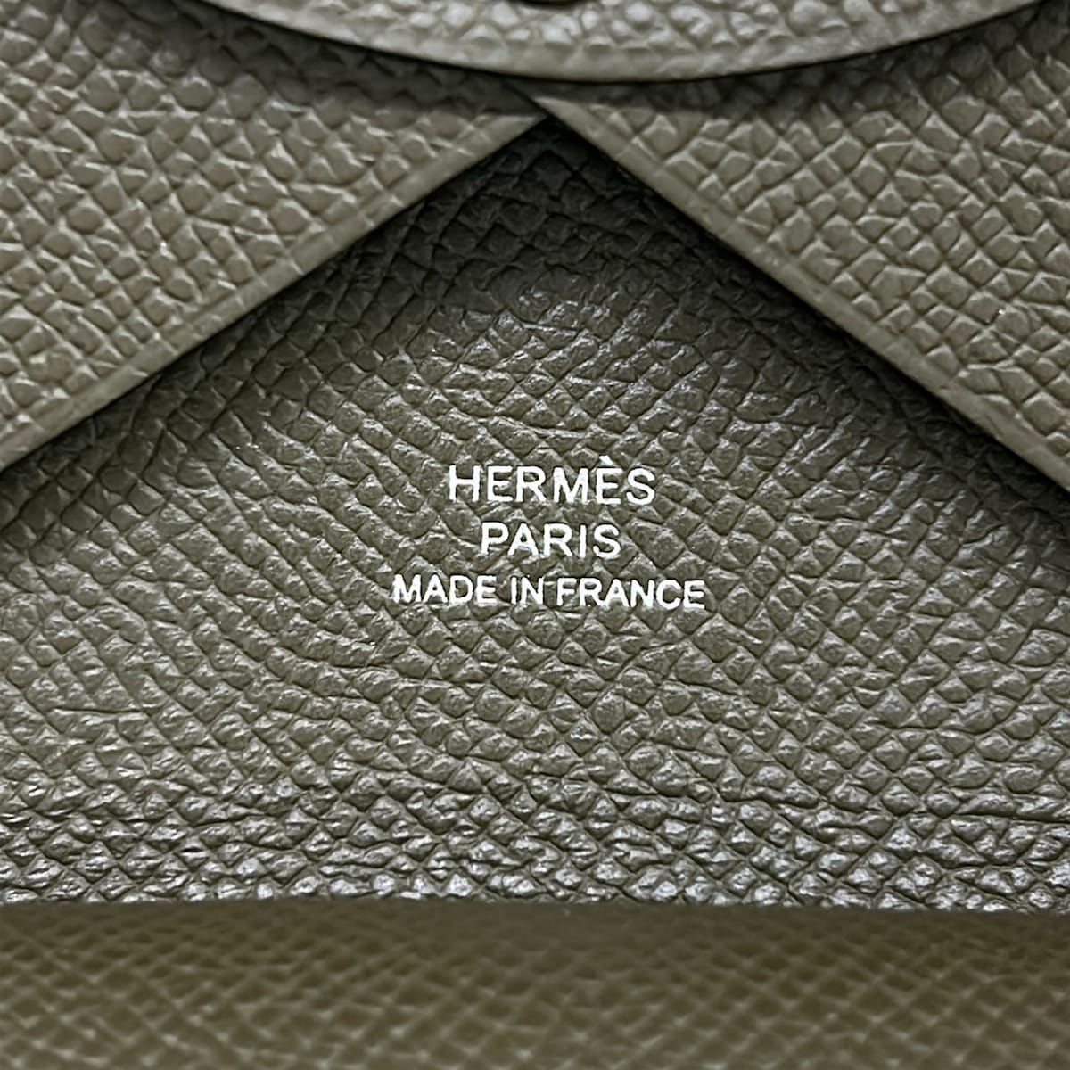 Hermes Card Case Calvi Duo Ecorse Silver — view 5