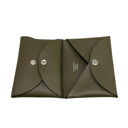 Hermes Card Case Calvi Duo Ecorse Silver — view 3