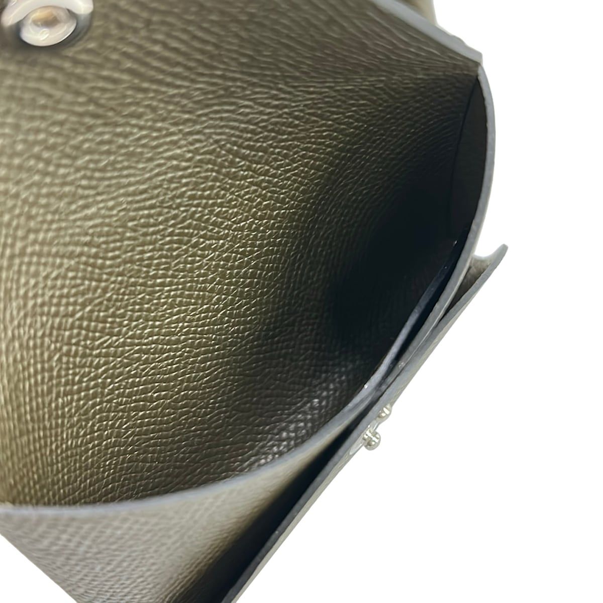 Hermes Card Case Calvi Duo Ecorse Silver — view 4