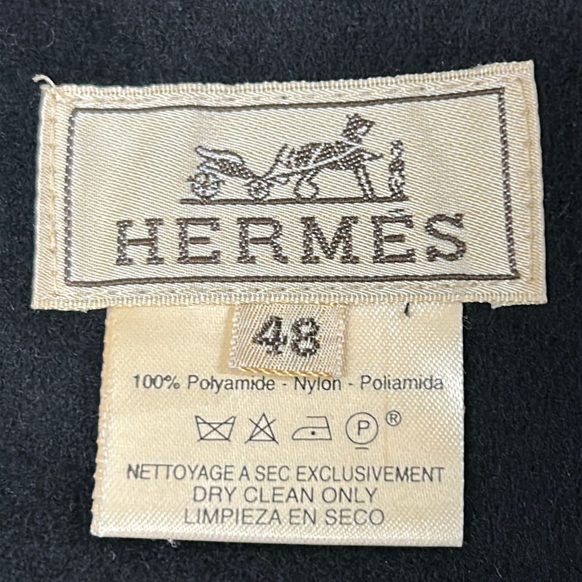 Hermes Duffle Coat 48 L Black Long Sleeve Hood Detachable Autumn Winter Lining — view 3
