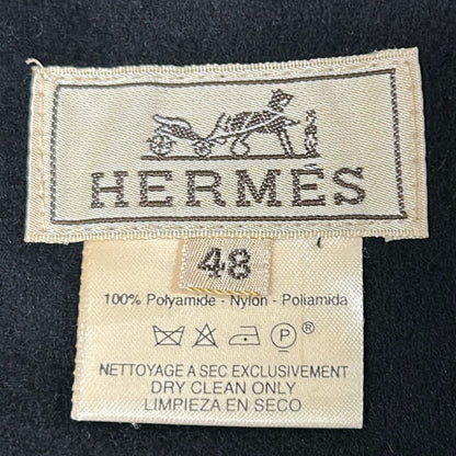 Hermes Duffle Coat 48 L Black Long Sleeve Hood Detachable Autumn Winter Lining — view 3