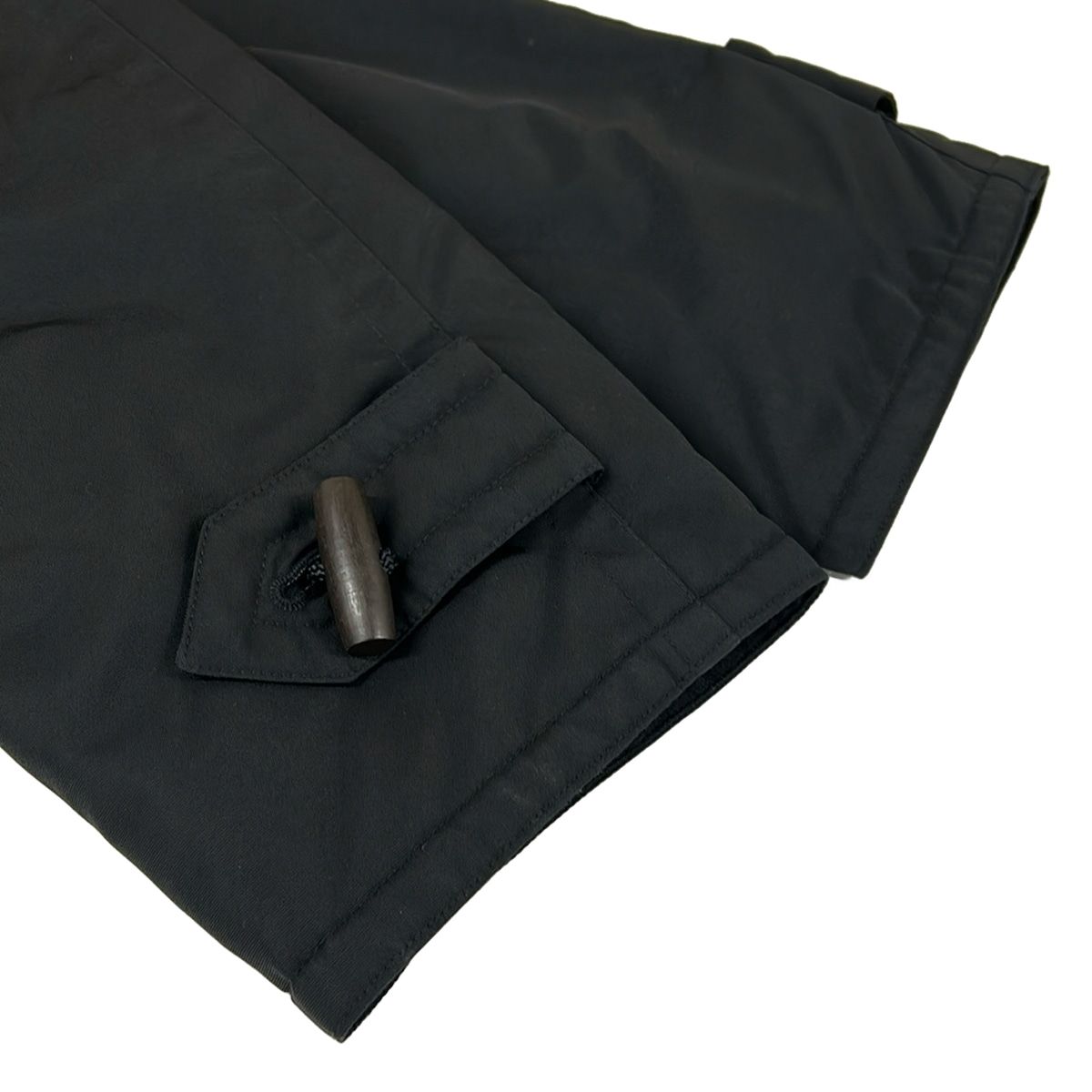 Hermes Duffle Coat 48 L Black Long Sleeve Hood Detachable Autumn Winter Lining — view 6