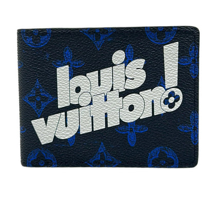 Louis Vuitton Billfold Everyday LV Portefeuille Multiple Blue Wallet
