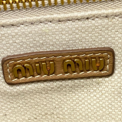 Miu Miu Shoulder Bag Brown Removable Strap Leather — view 8