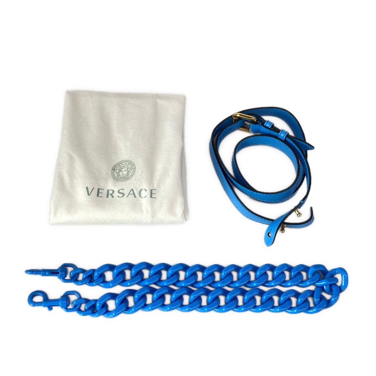 Versace Handbag la Medusa Blue Leather — view 8