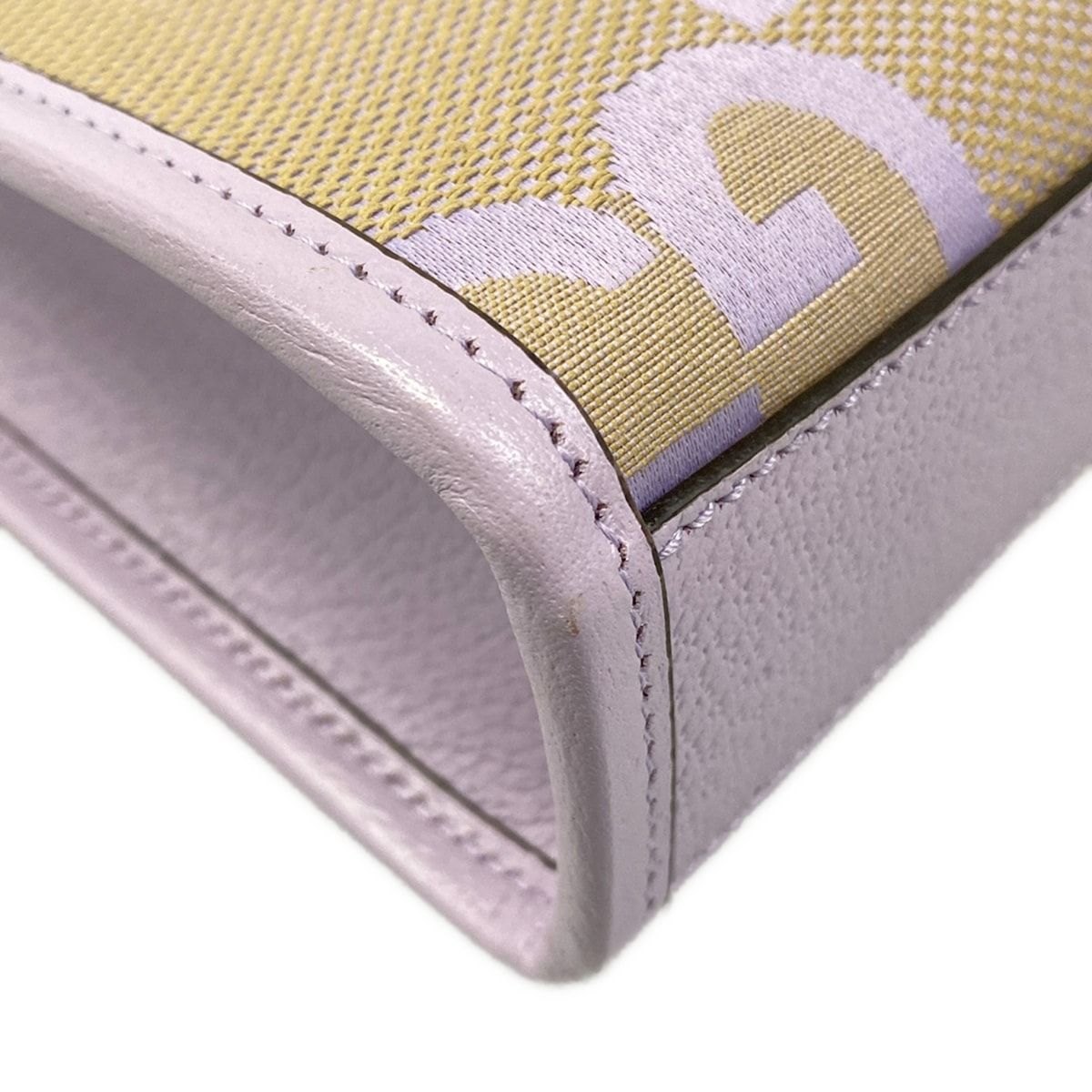 Gucci Tote Jumbo GG Light Purple Beige Leather — view 6