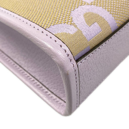 Gucci Tote Jumbo GG Light Purple Beige Leather — view 6