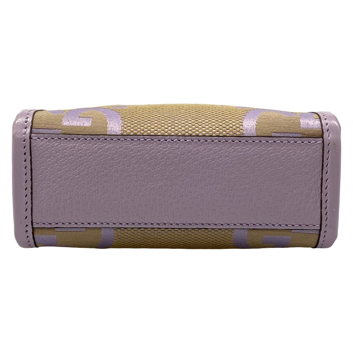 Gucci Tote Jumbo GG Light Purple Beige Leather — view 5