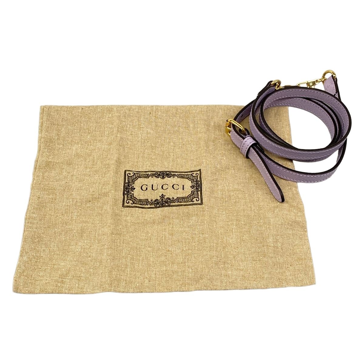 Gucci Tote Jumbo GG Light Purple Beige Leather — view 8
