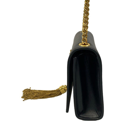 Saint Laurent Paris Shoulder Bag Kate Small Black Chain Leather — view 4