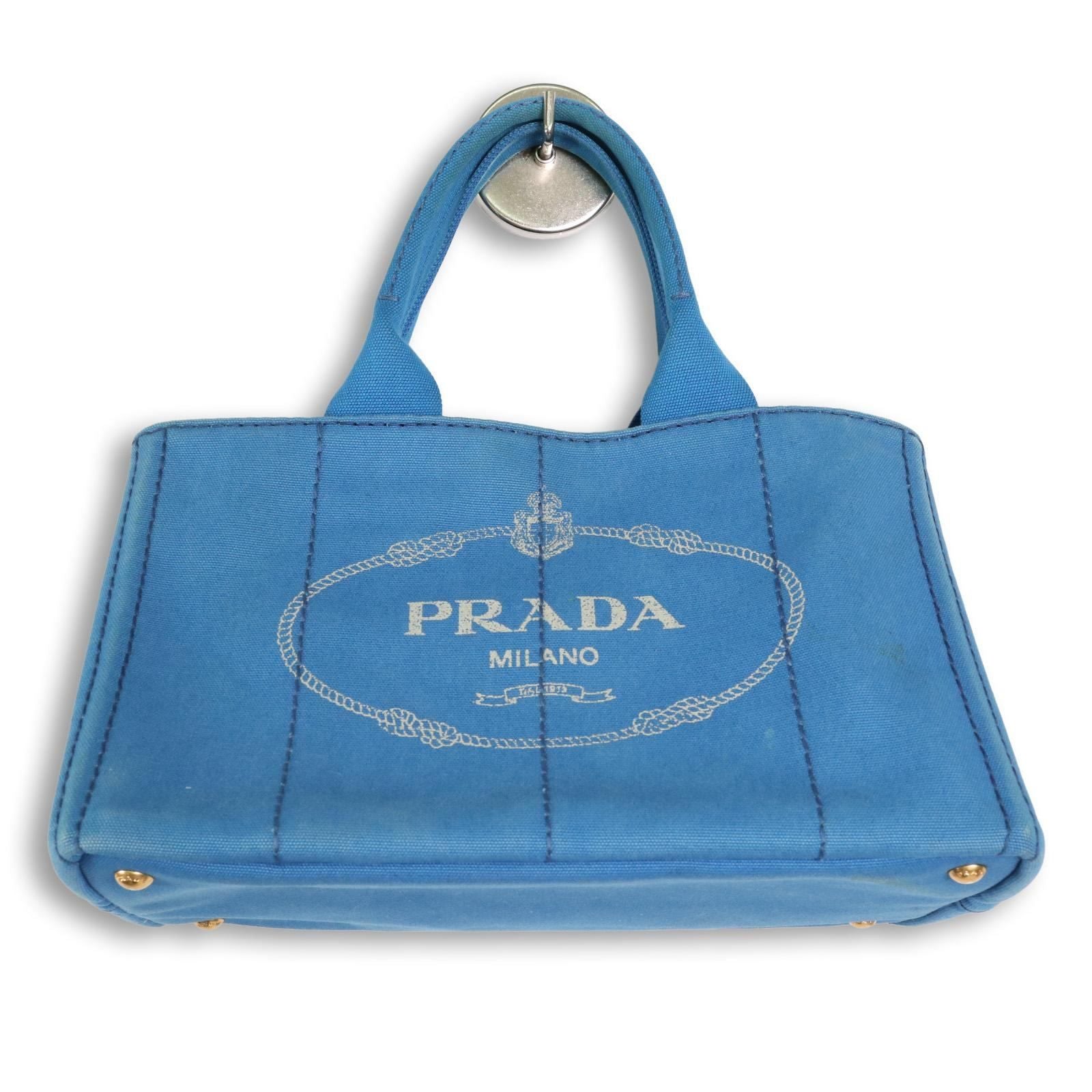 Prada Canapa Tote Blue