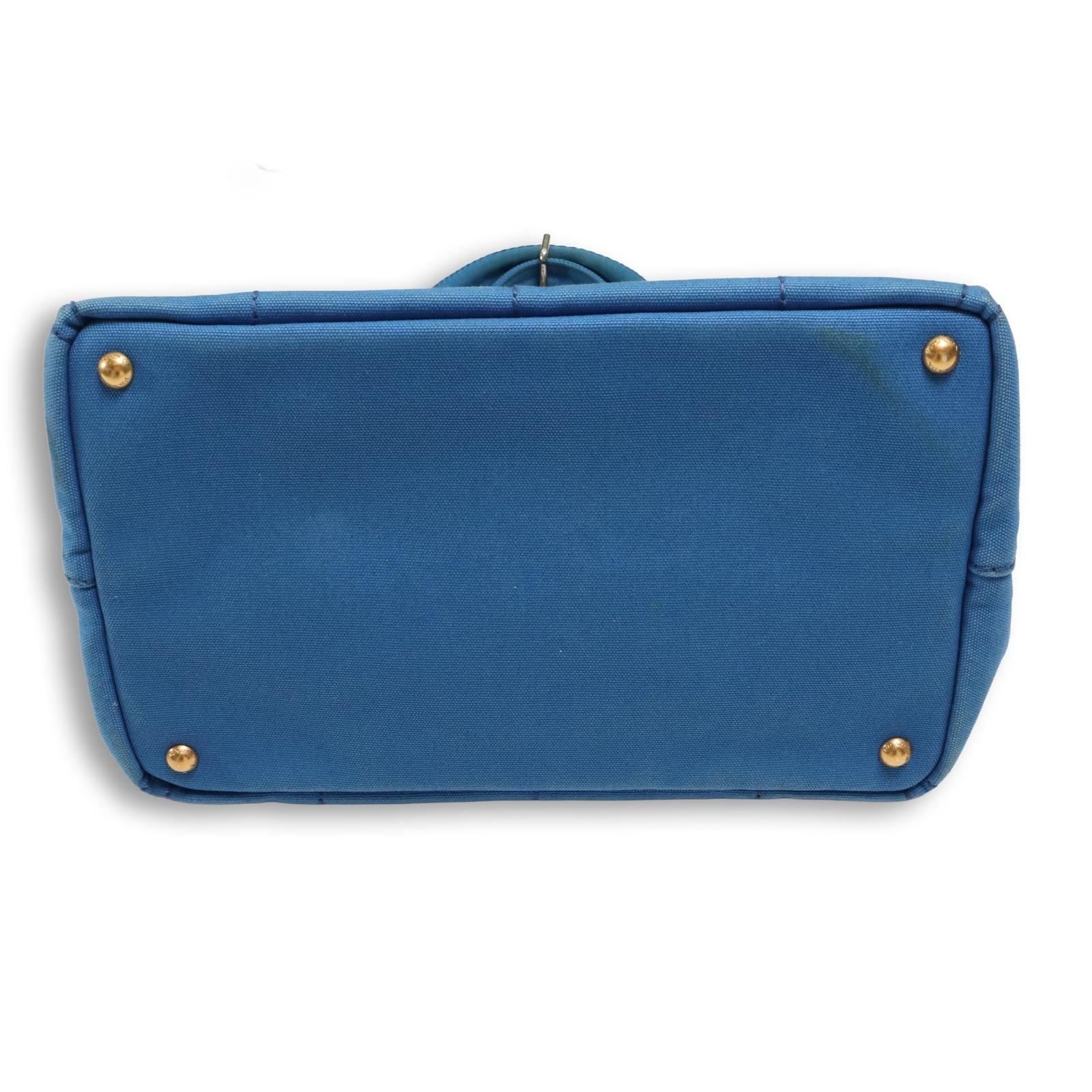 Prada Canapa Tote Blue — view 4