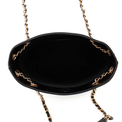 Versace Chain Shoulder Bag Medusa Small Tote Leather Black 2-Way — view 5