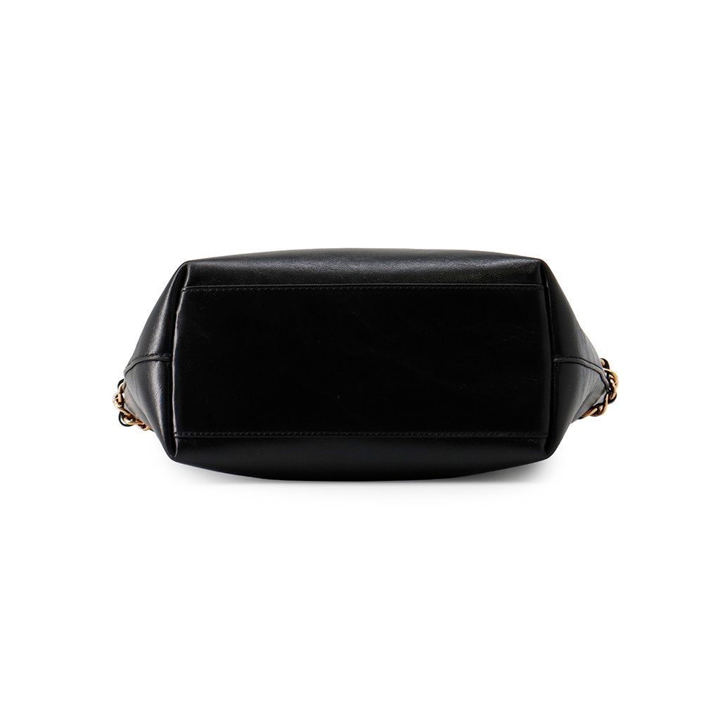 Versace Chain Shoulder Bag Medusa Small Tote Leather Black 2-Way — view 3