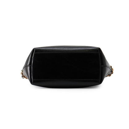 Versace Chain Shoulder Bag Medusa Small Tote Leather Black 2-Way — view 3