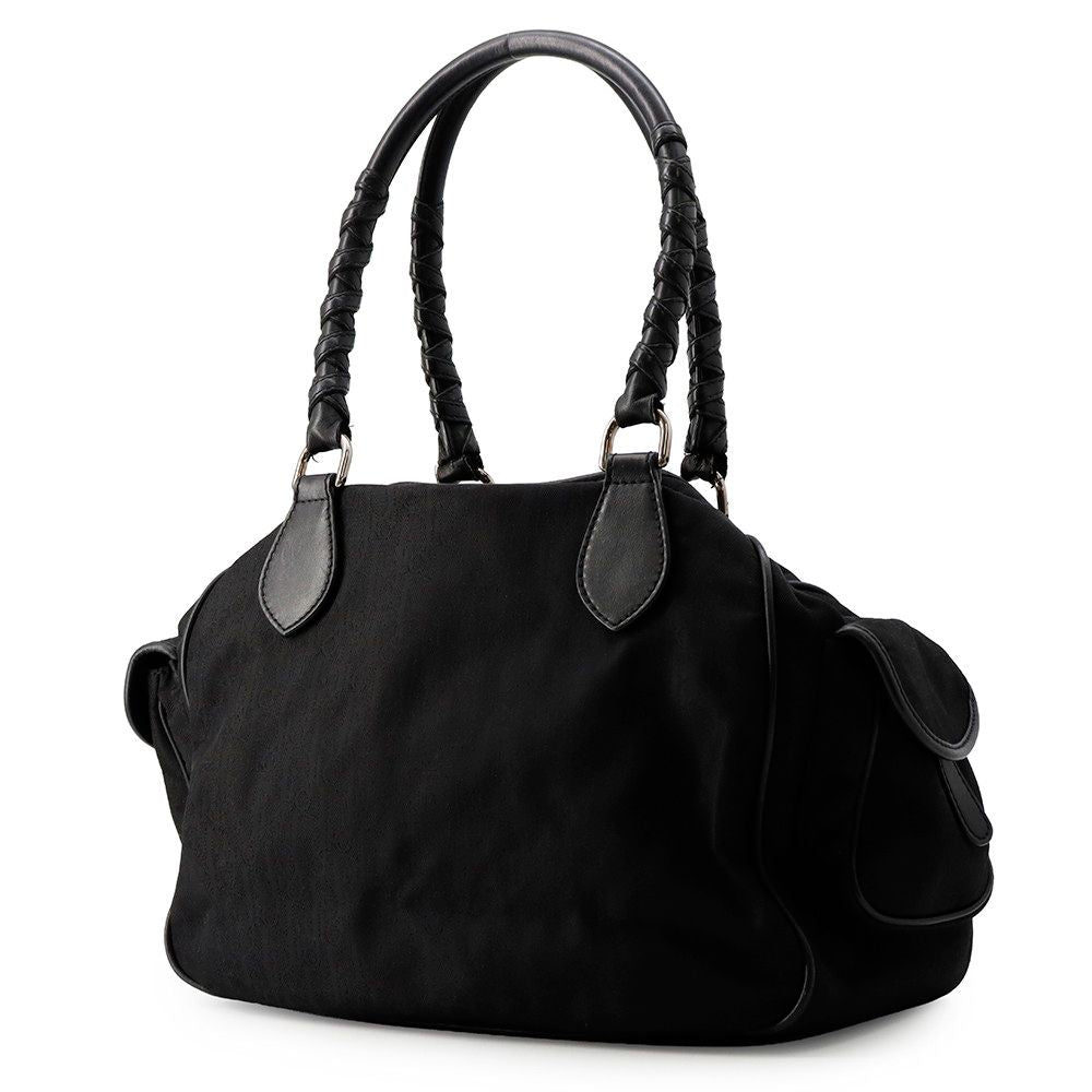 Dior Handbag Oblique Nylon Leather Black — view 2