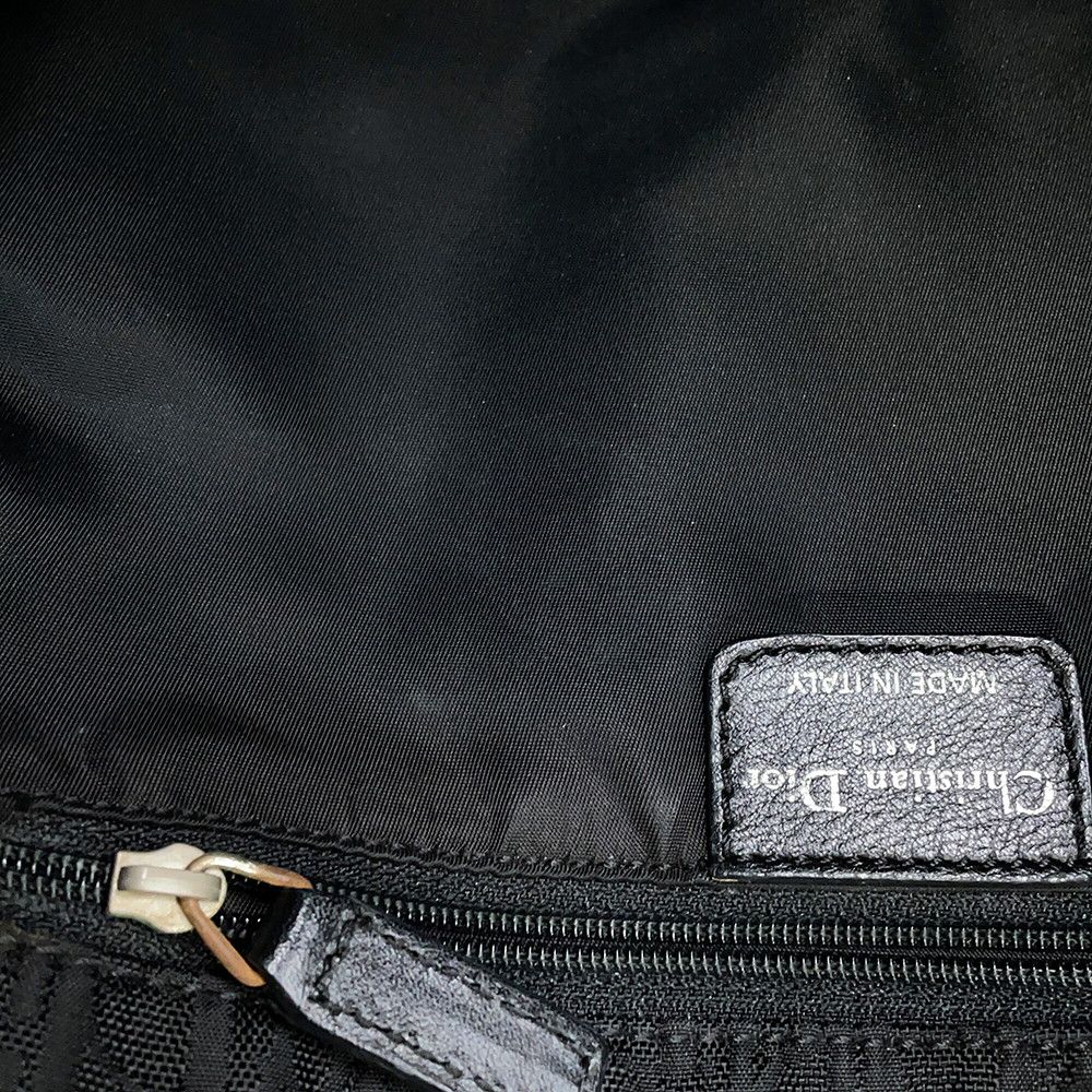 Dior Handbag Oblique Nylon Leather Black — view 9