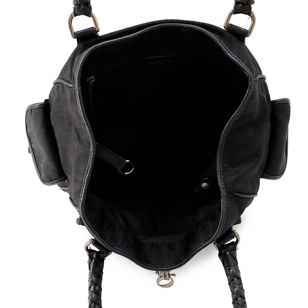 Dior Handbag Oblique Nylon Leather Black — view 5