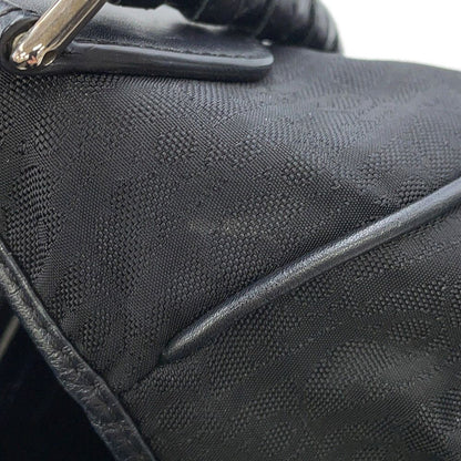 Dior Handbag Oblique Nylon Leather Black — view 8
